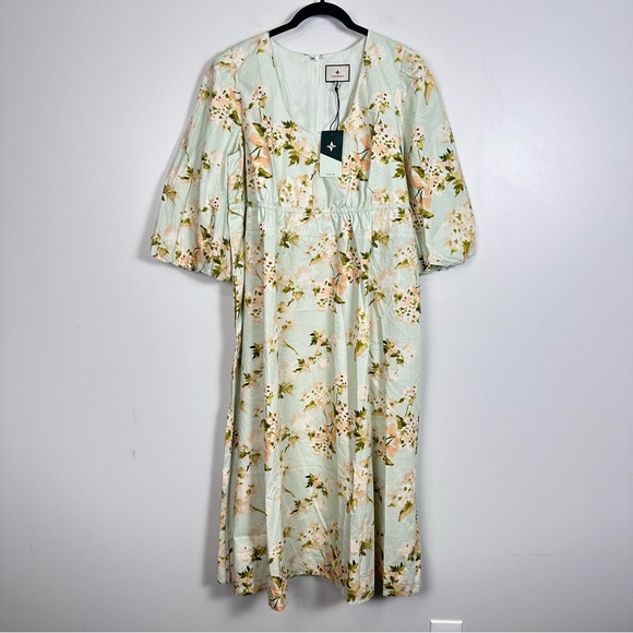 TUCKERNUCK Aqua Watercolor Marlena Dress LARGE - Picture 8 of 14